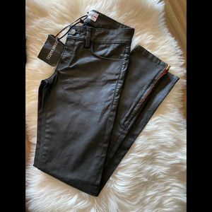 Etienne Marcel NWT Coated Black Jeans Size 25